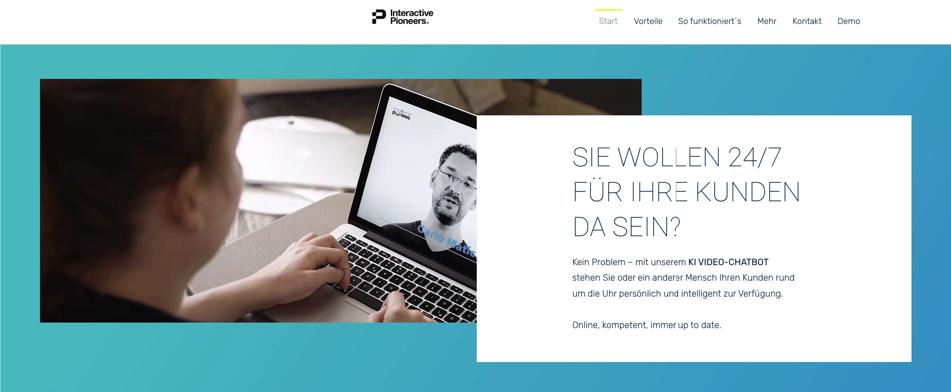 Video Chatbot Interactive Pioneers