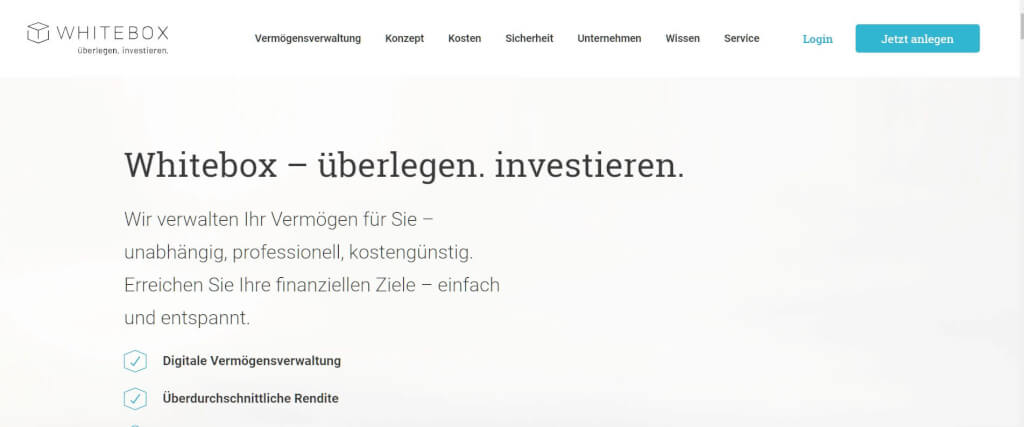 Digitale Vermoegensverwaltung Whitebox