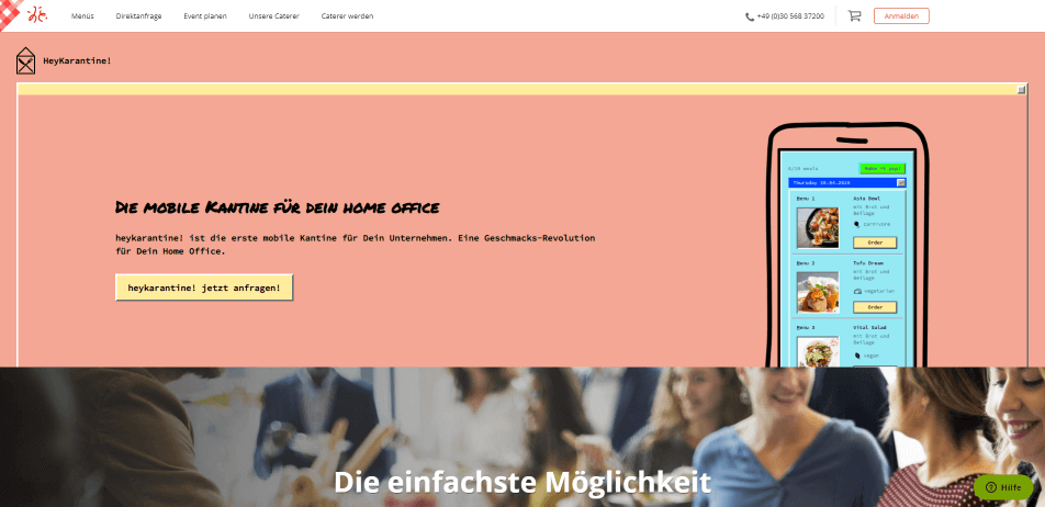 online kantine online catering heycater