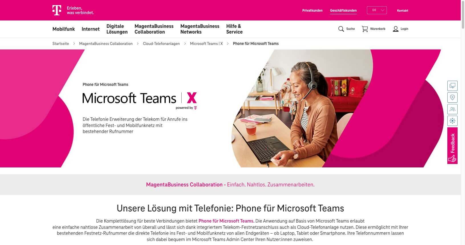Phone fuer Microsoft Teams Telekom Geschaeftskunden digital affin 1