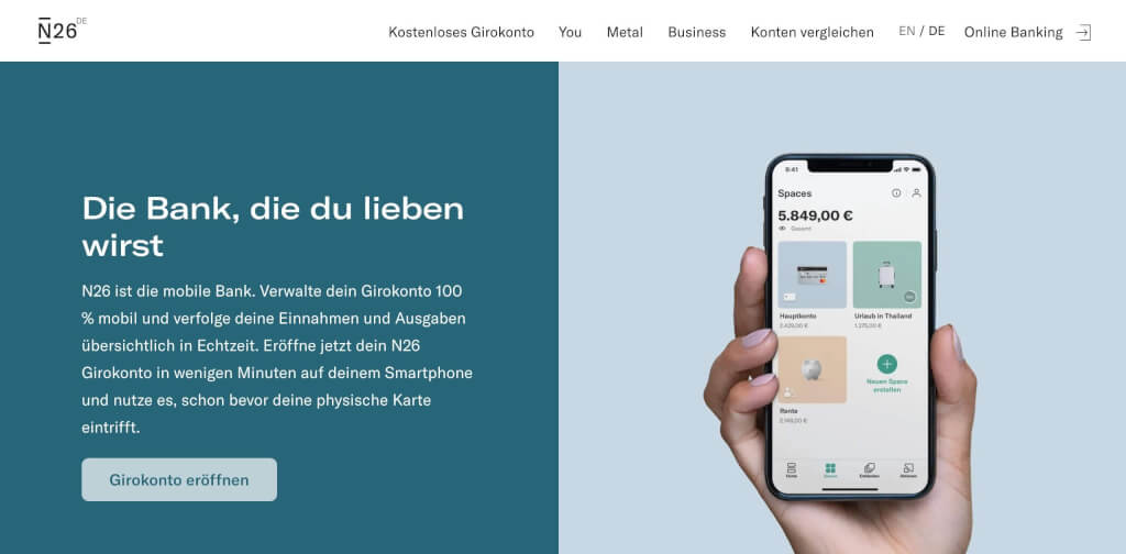 N26 Startseite 1 