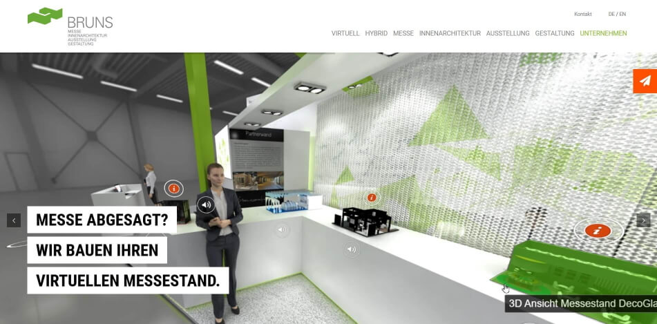 virtueller messestand erstellen software beispiele bruns messebau