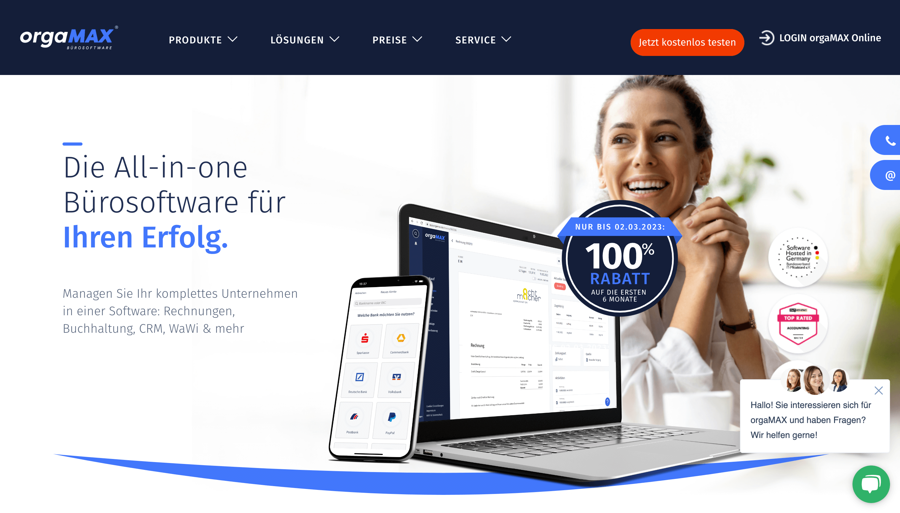 Online Buchhaltung orgaMAX