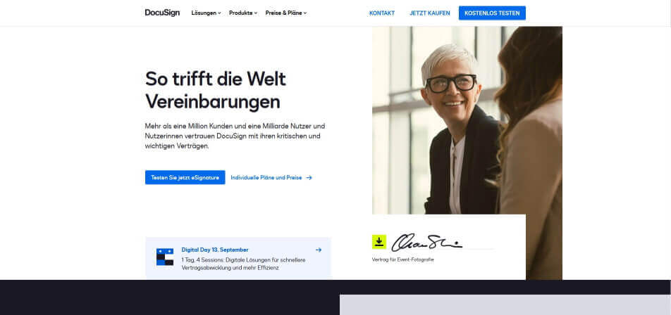 Verträge digital signieren DocuSign