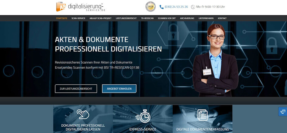 daten digitalisieren anbieter Digitalisierung Service