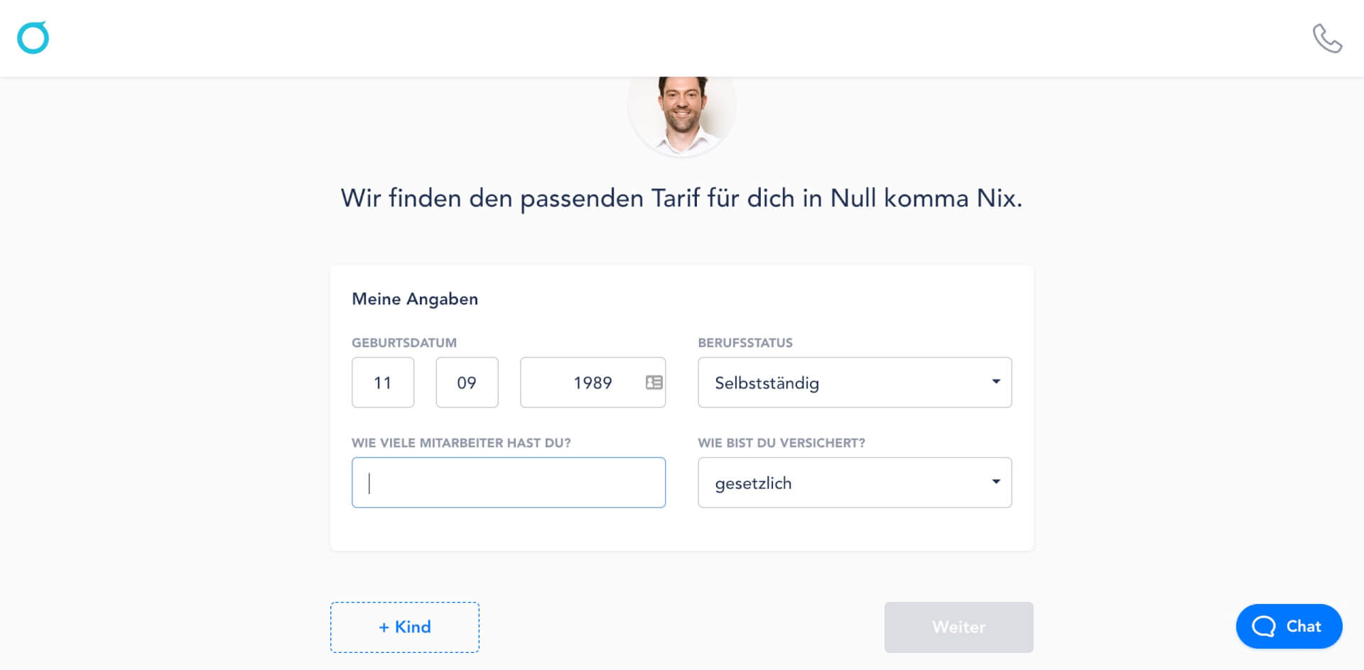 bild 2 ottonova Anmeldung Tarif auswahl
