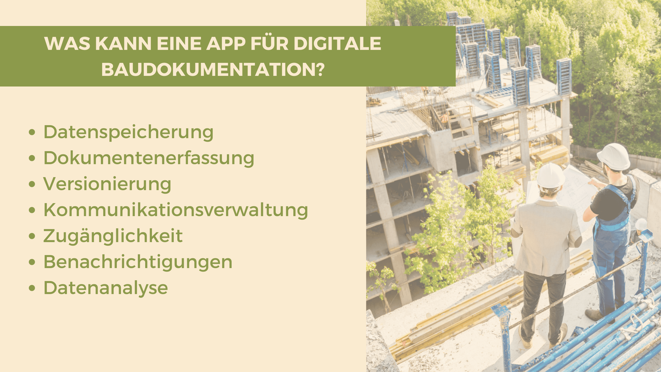 Baudokumentation Software App