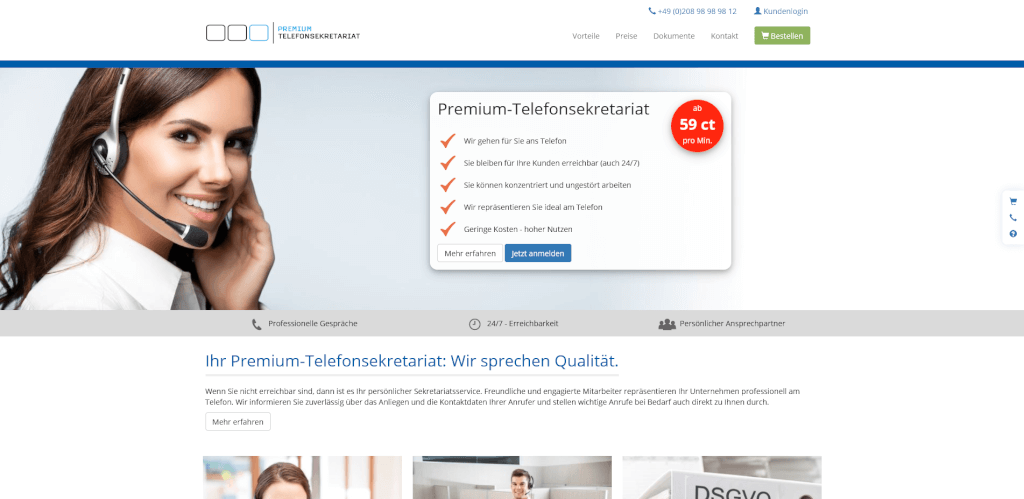 Premium Telefonsekretariat