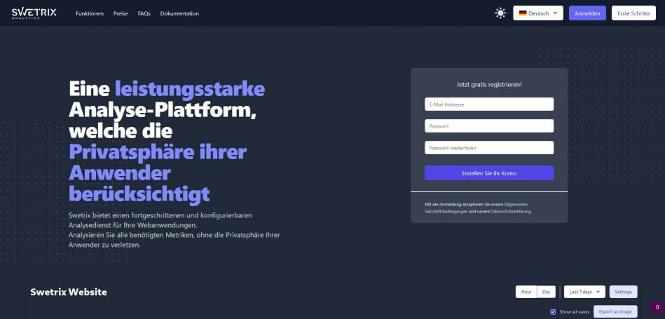 Privacy Friendly Analytics datenschutzfreundliche Analytics datenschutzfreundliches Tracking Google Analytics Alternative Swetrix