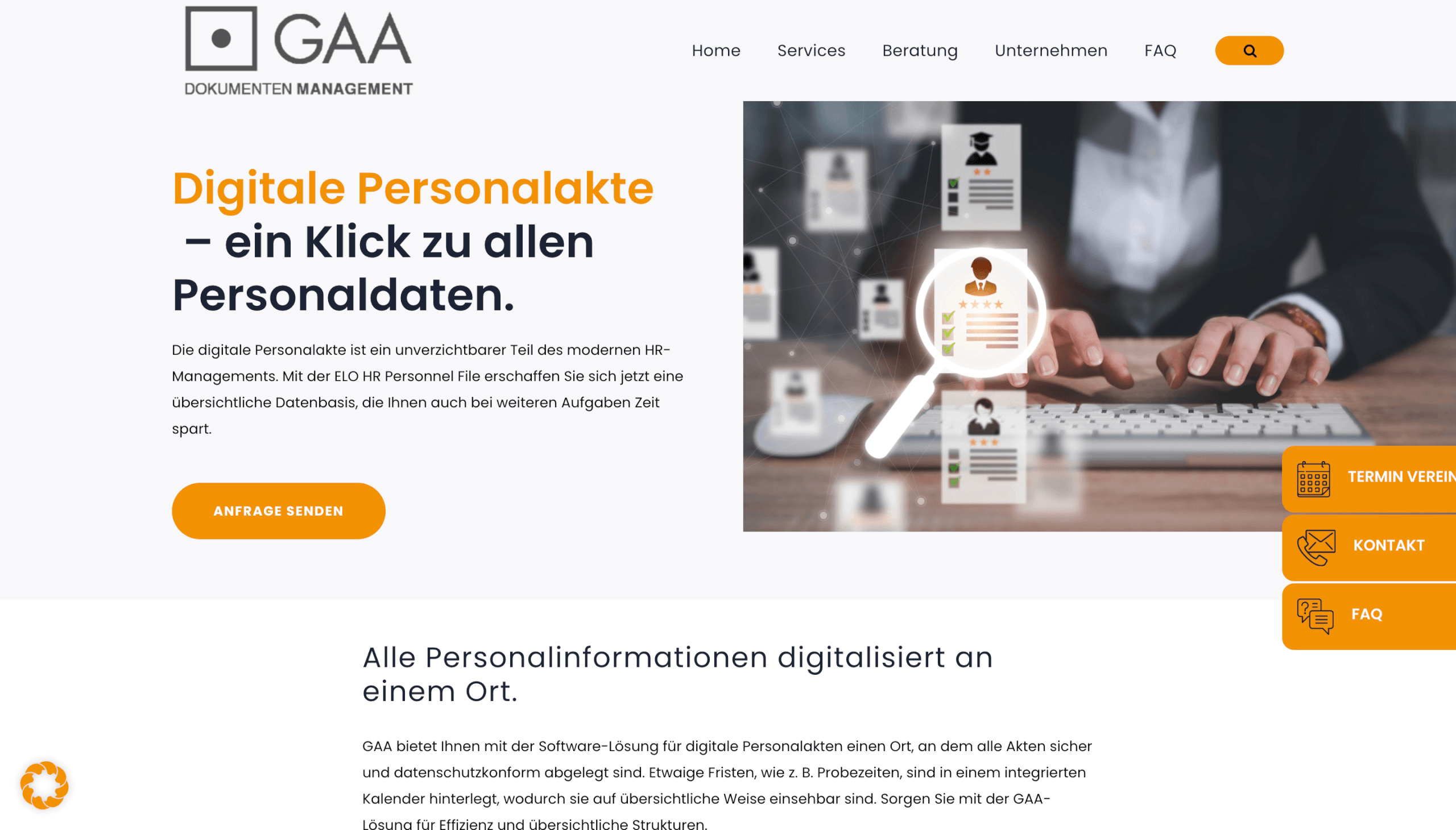Digitale Personalakte Personalakte jetzt digital ein Klick zu allen Personaldaten GAA