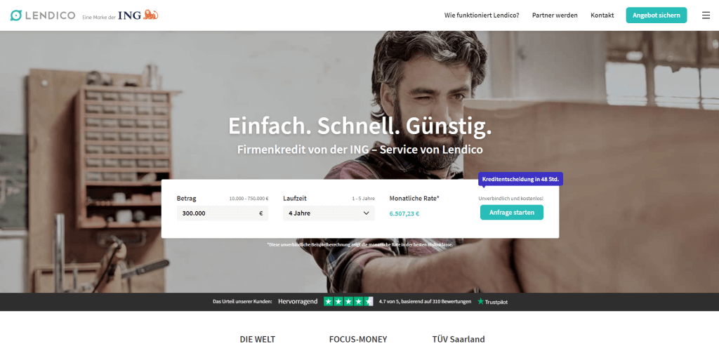 firmenkredit online lendico