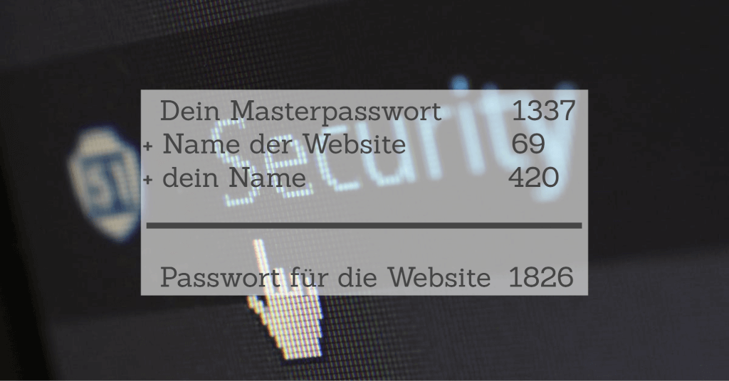 passwort manager passwort errechnen tipp