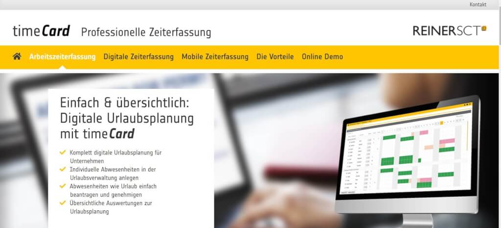 Digitale Urlaubsverwaltung REINER SCT timeCard