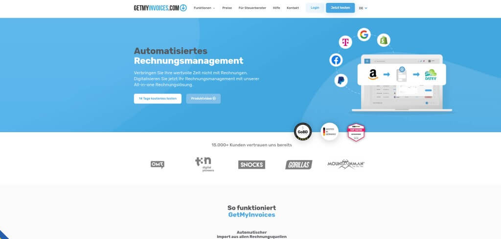 Automatisierte Buchhaltung GetMyInvoices