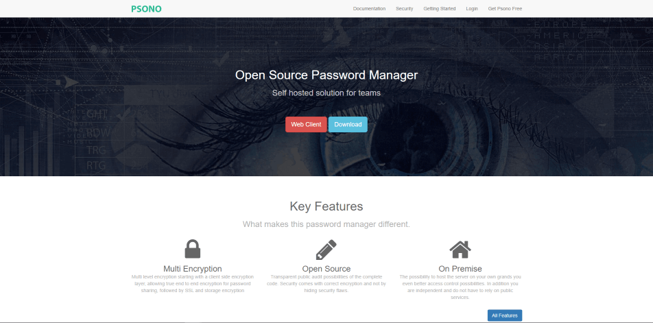 passwort manager psono startseite