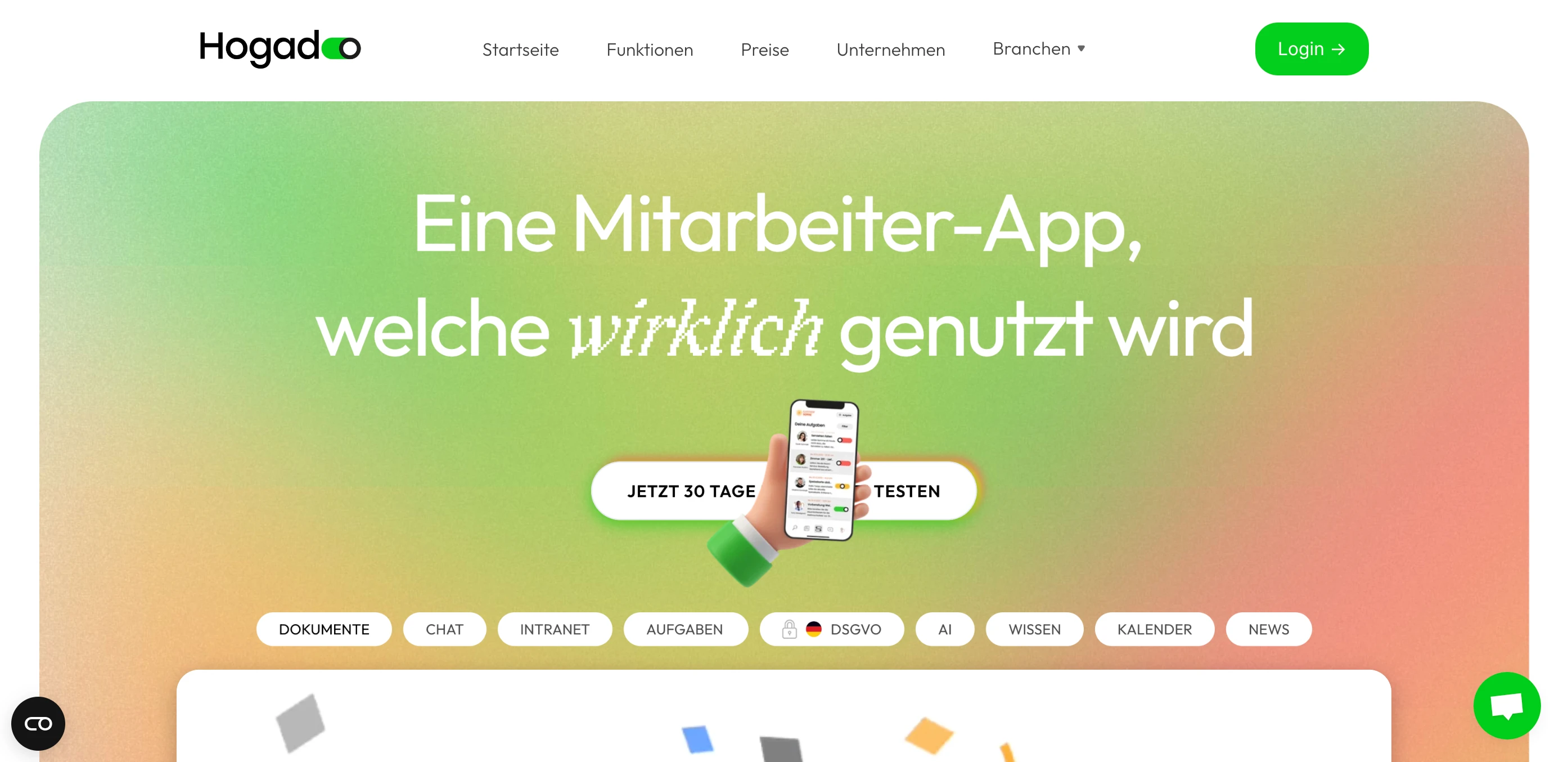 Hogado mitarbeiter app digital affin