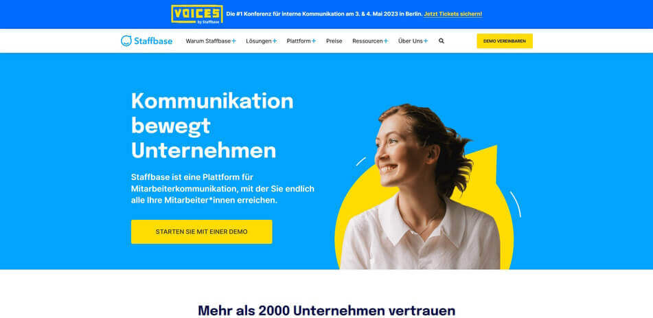 mitarbeiterverzeichnis Staffbase