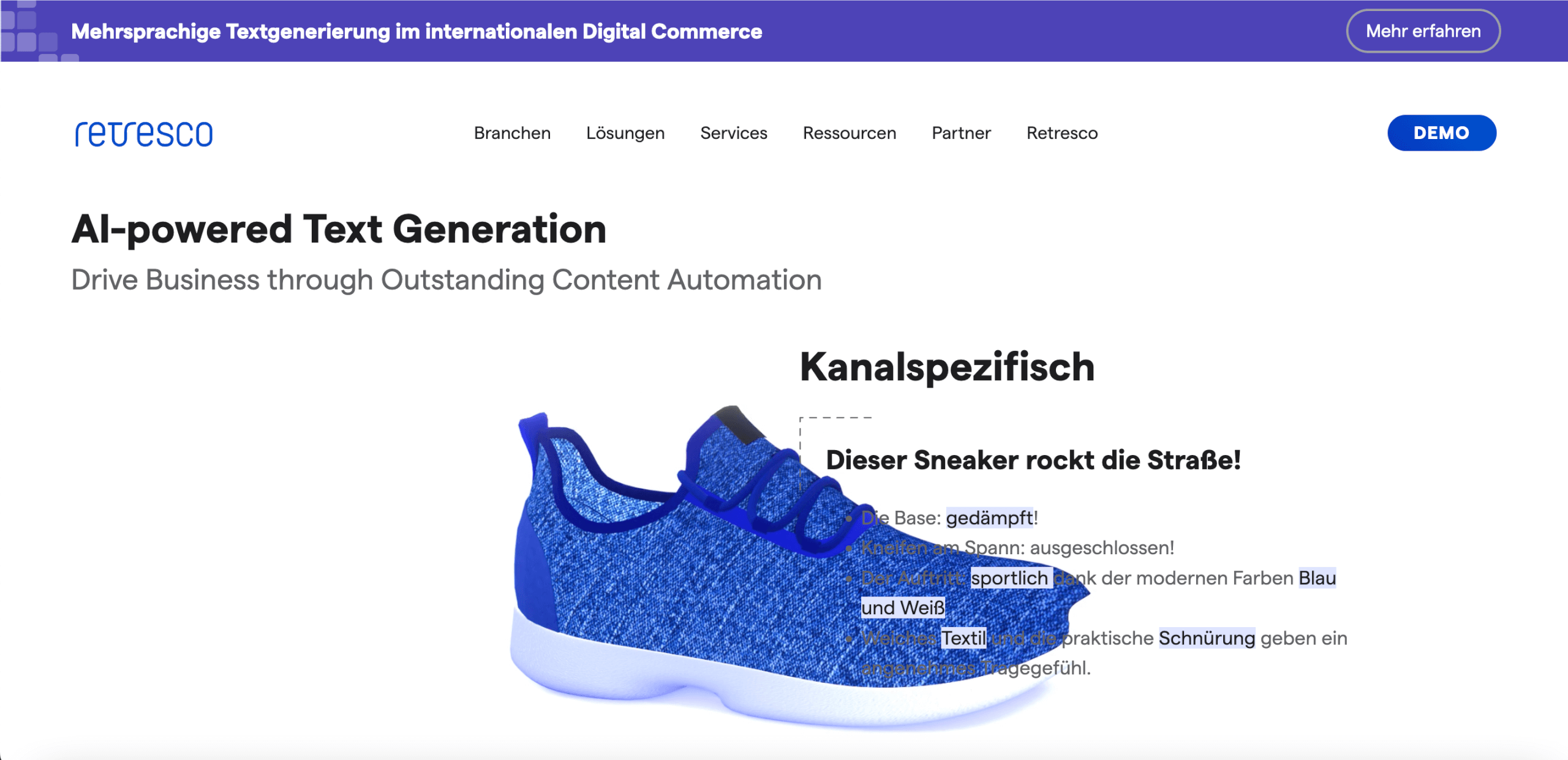 automatische texterstellung ki text generator Retresco