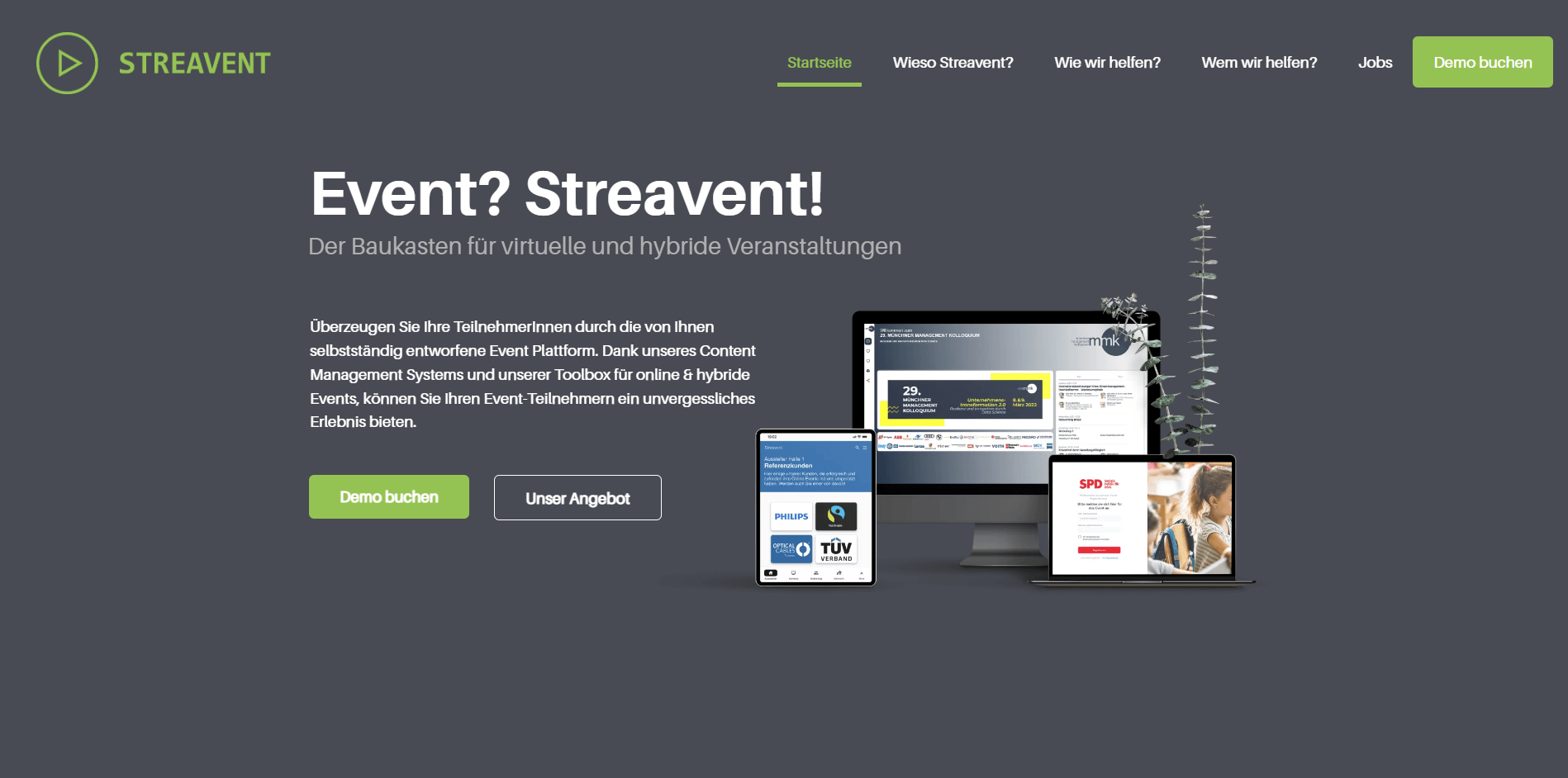 Streavent Der Baukasten fuer virtuelle und hybride Veranstaltungen