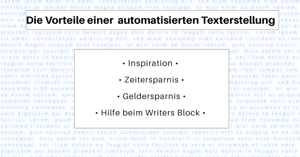 Die Vorteile einer automatisierten Texterstellung