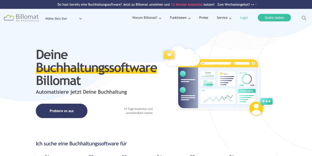 Billomat Online Buchhaltungssoftware Rechnungsprogramm 1