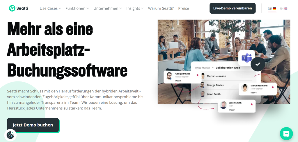 desk sharing software vergleich seatti