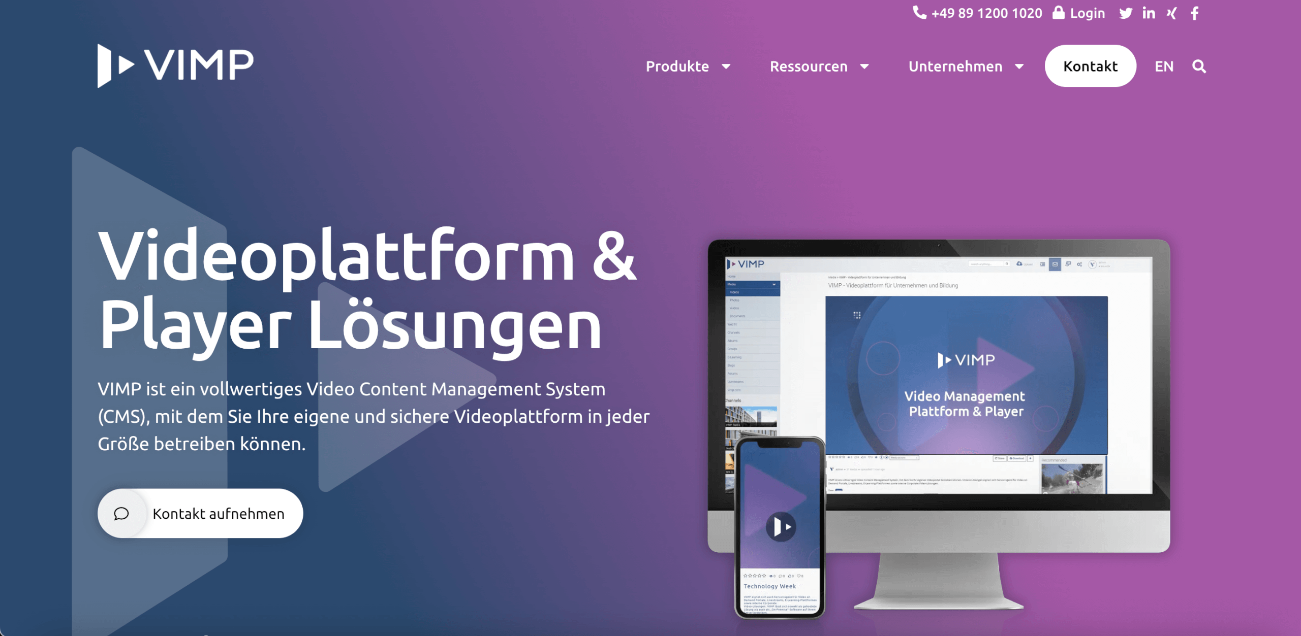 Corporate Video Plattform Anbieter vimp