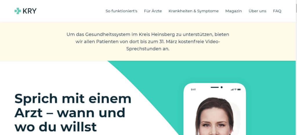 Digitaler Arztbesuch KRY