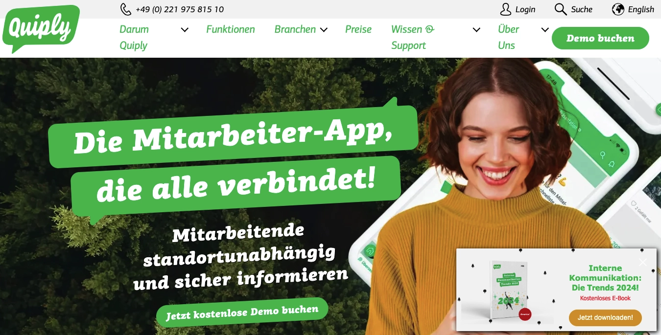 Mitarbeiter App Anbieter Quiply