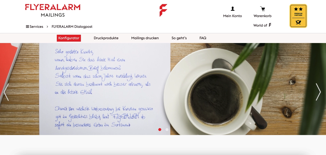 Handschriftliche Postkarten automatisieren Anbieter Flyeralarm
