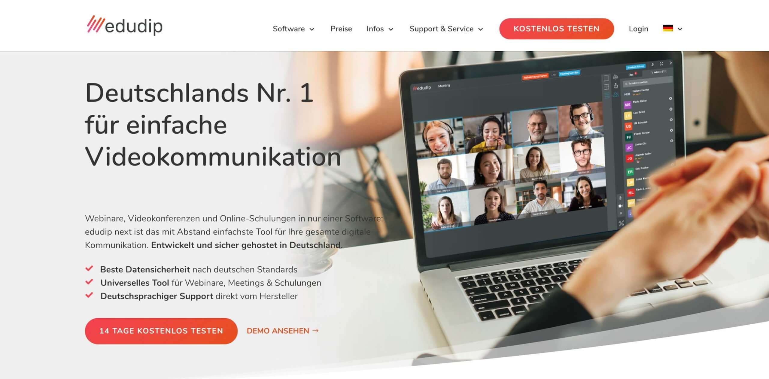 edudip next All in One Webinar Software und Videokommunikation