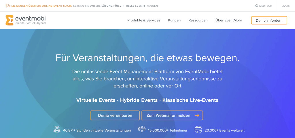 Virtuelles Event EventMobi