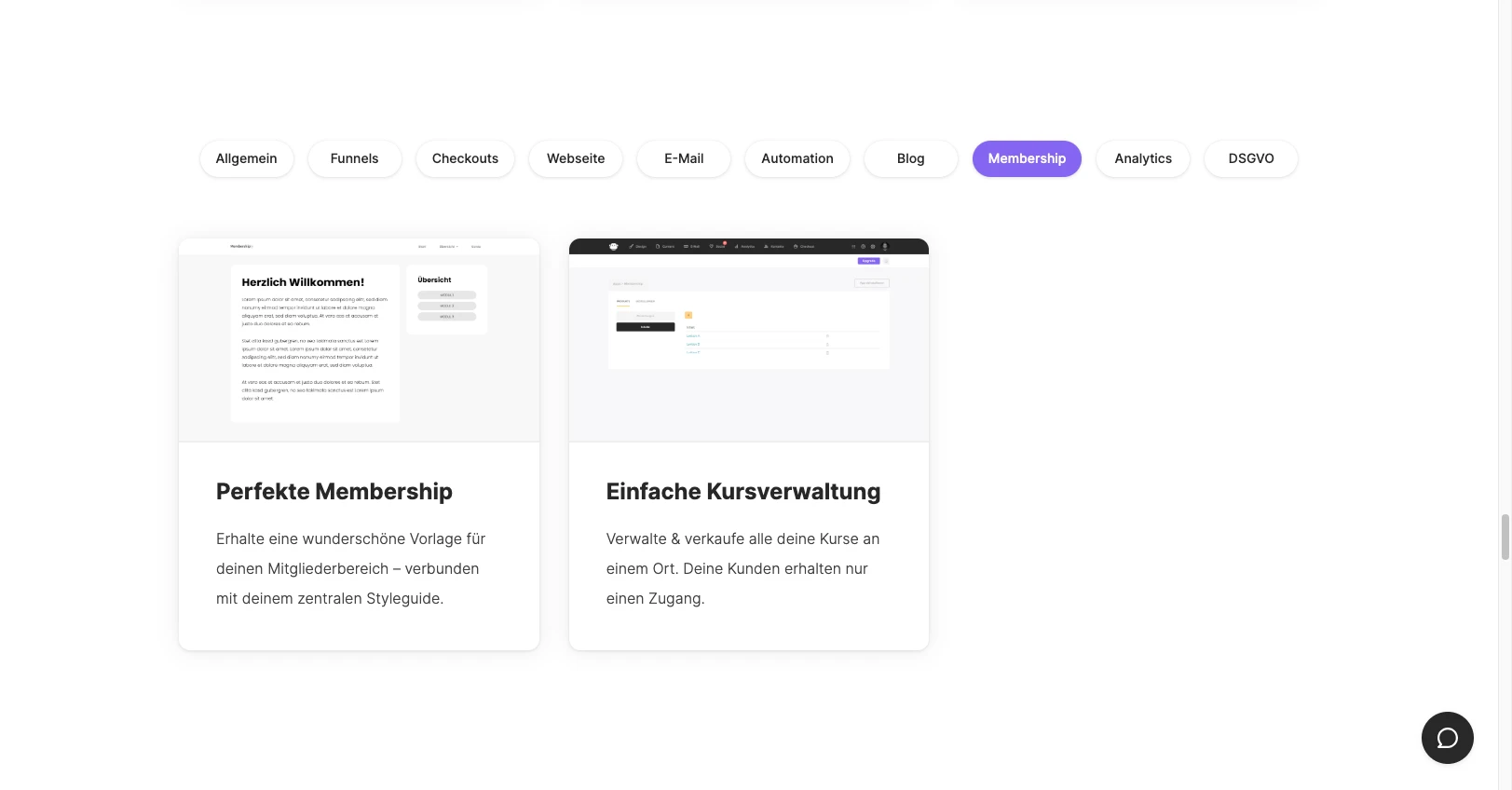 chimpify mitgliederbereich kursverwaltung