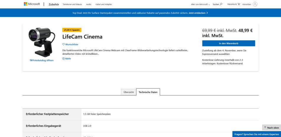 online training zoom Microsoft LifeCam Cinema