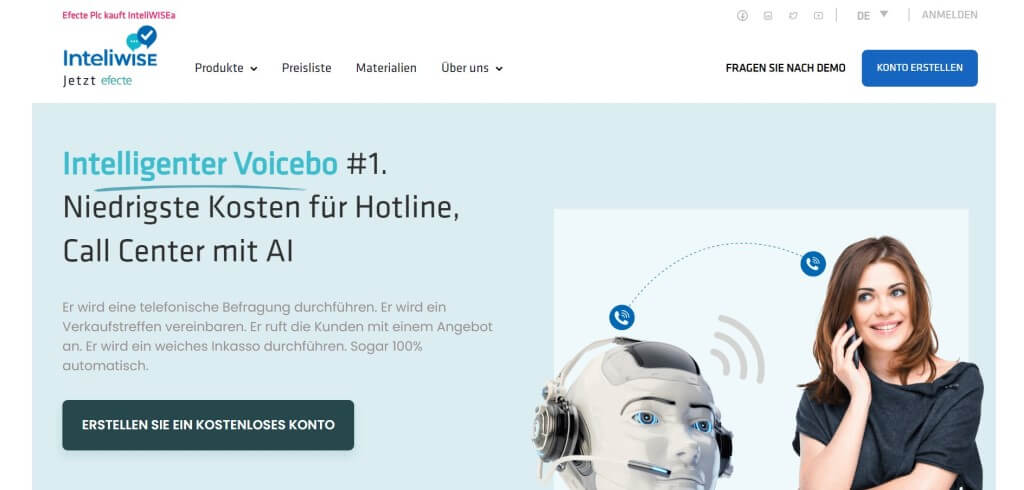 Voicebot Anbieter Inteliwise
