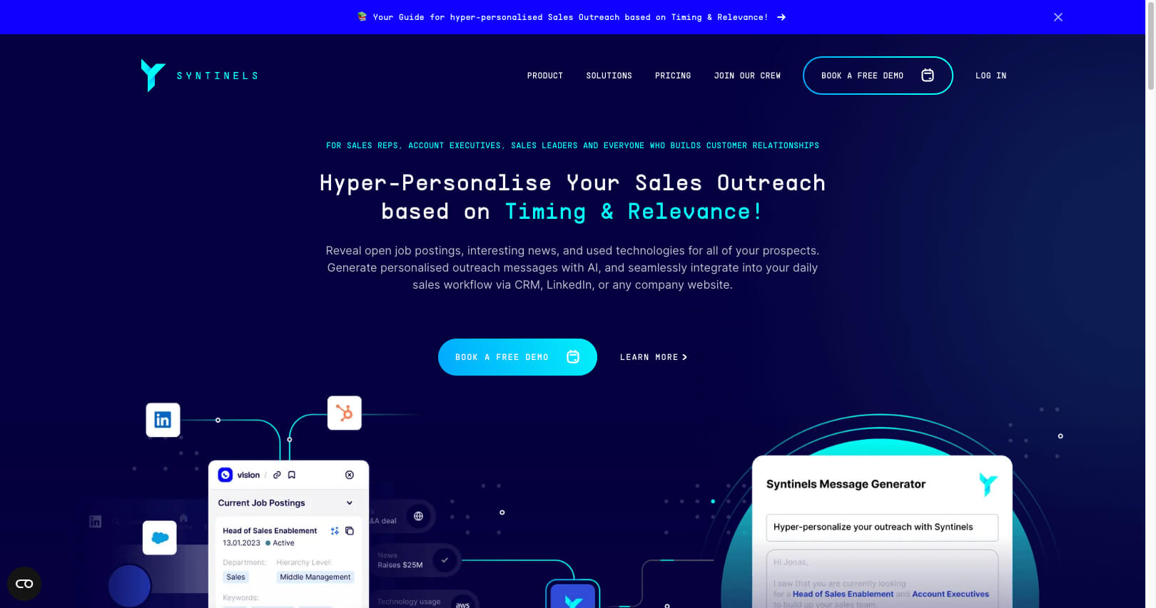 Syntinels Hyper Personalise Your Sales Outreach based on Timing Relevance
