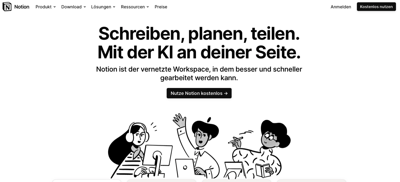 Kollaboration Tool Anbieter Notion