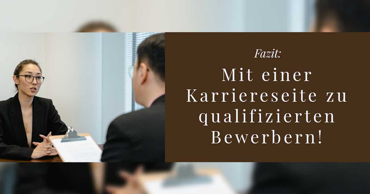 karriereseite gestalten fazit