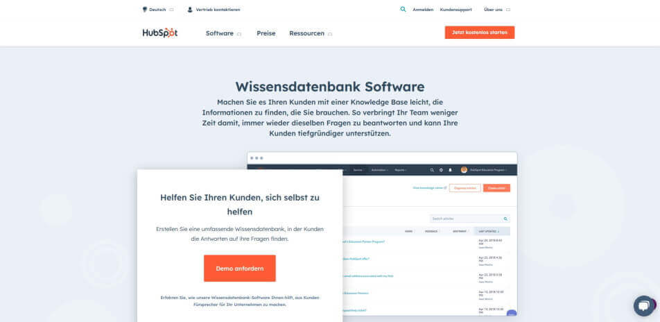 wissensmanagement tools unternehmen HubSpot