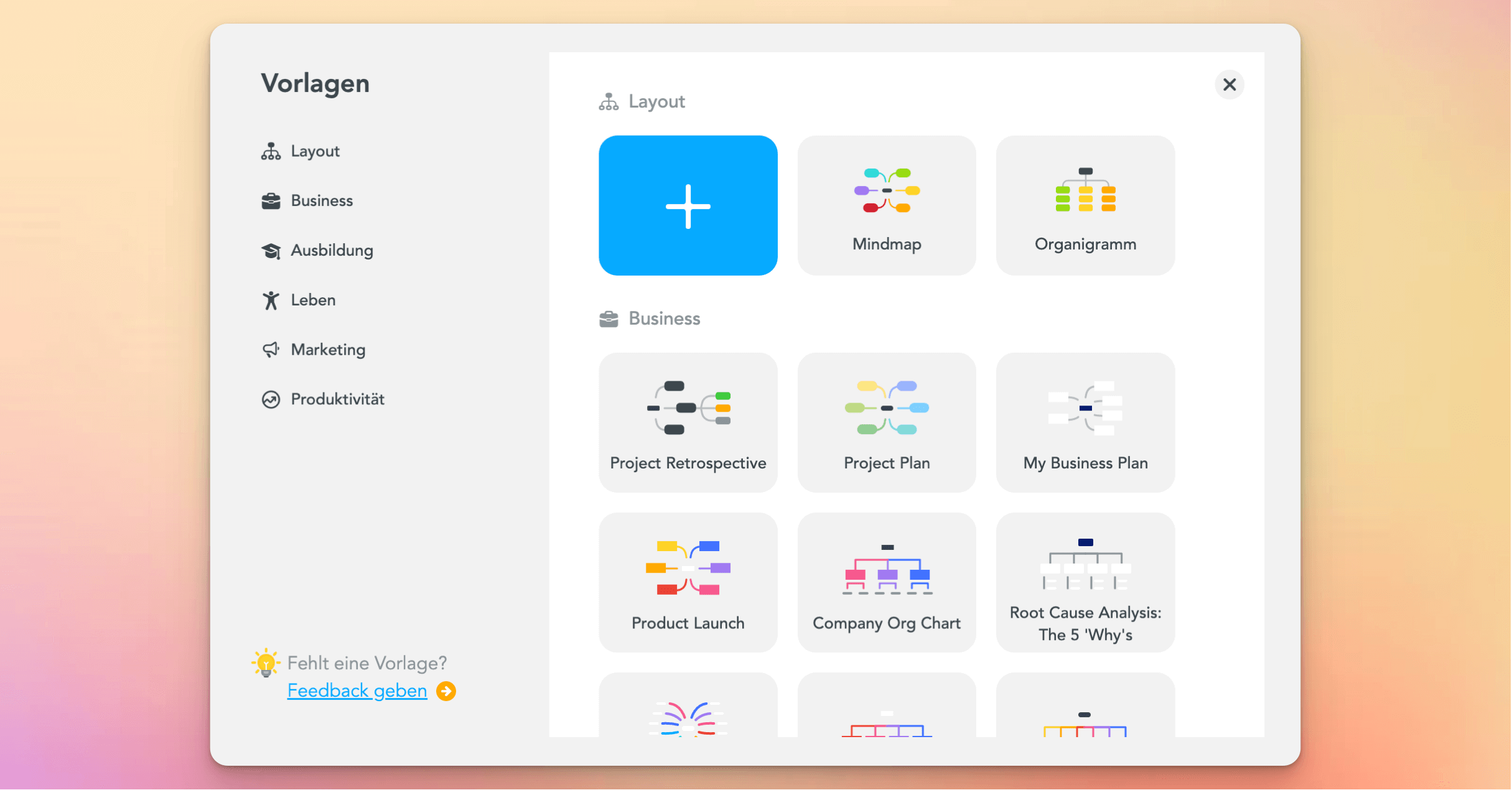 Mindmap Software mit Vorlagen Beispiel MindMeister Digital Affin 1