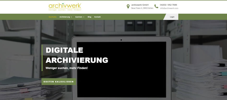 daten digitalisieren anbieter Archivwerk