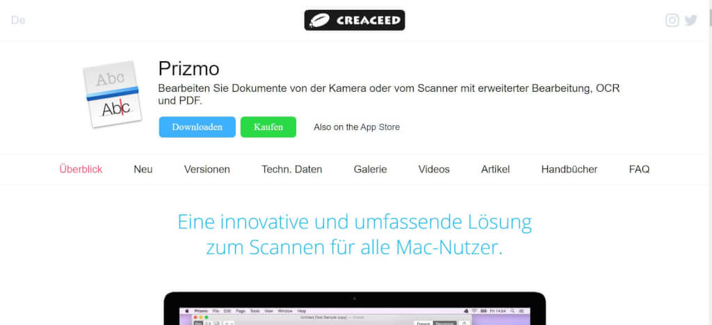 Scan Apps Prizmo