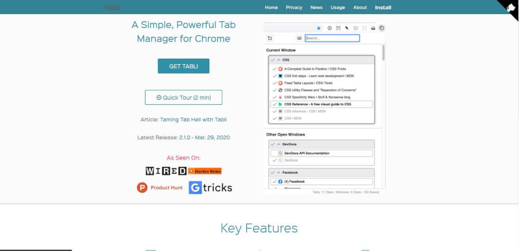 chrome tab manager firefox tab manager chrome tab management firefox tab management chrome Tabli