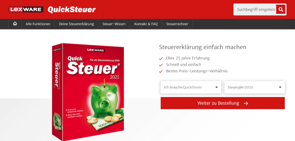 Steuererklaerung Software Quicksteuer