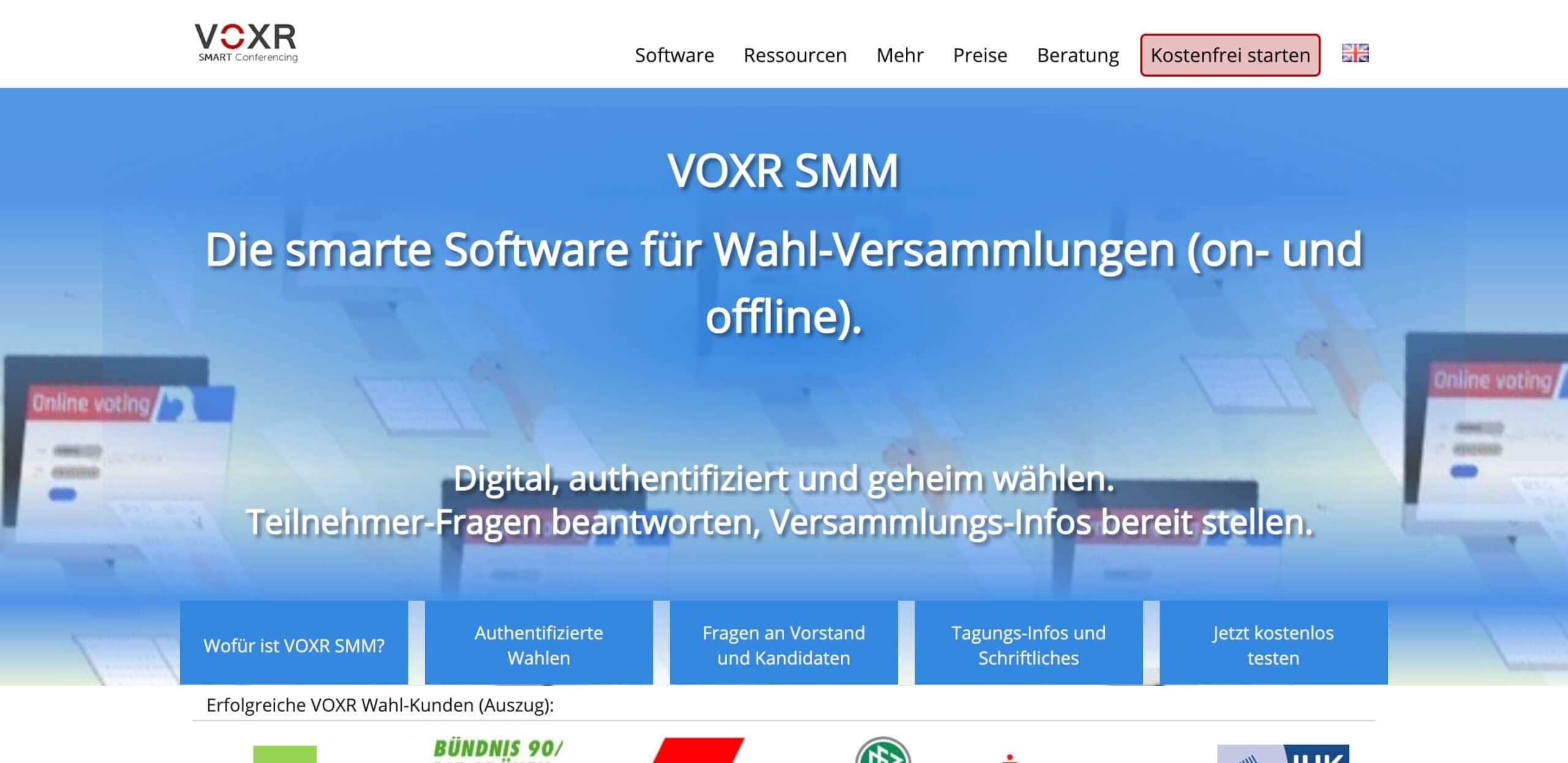 VOXR SMM Software fuer Wahl Versammlungen VOXR Digital affin 1