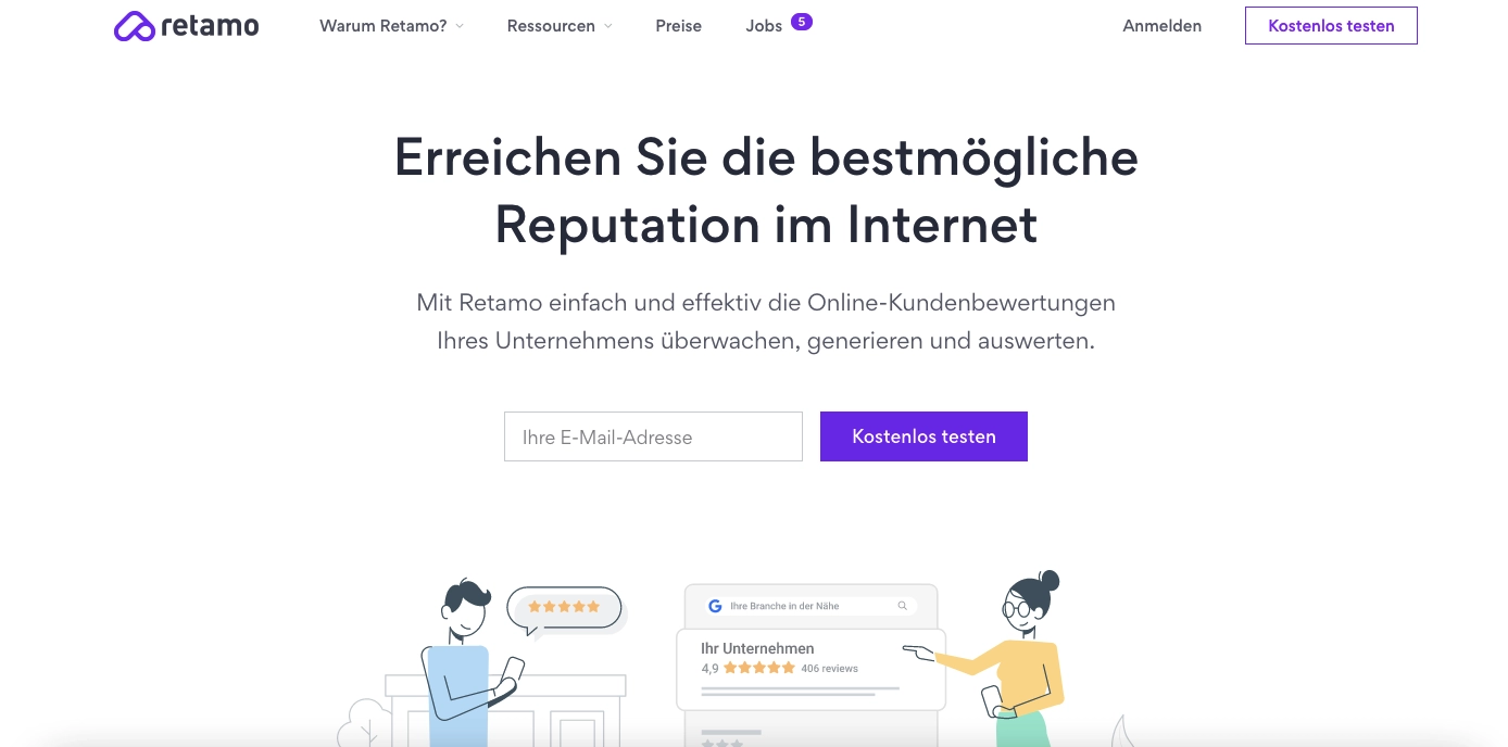 Review Management Software Anbieter retamo