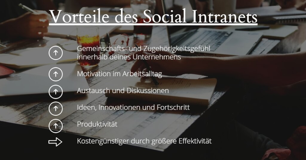 Grafik Vorteile Social Intranet