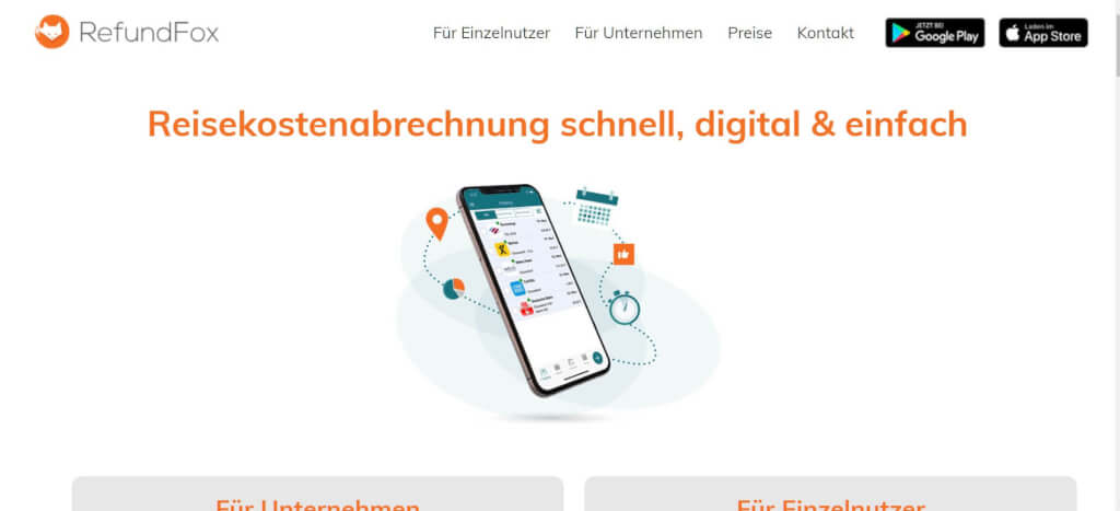 Reisekostenabrechnung digitalisieren RefundFox 
