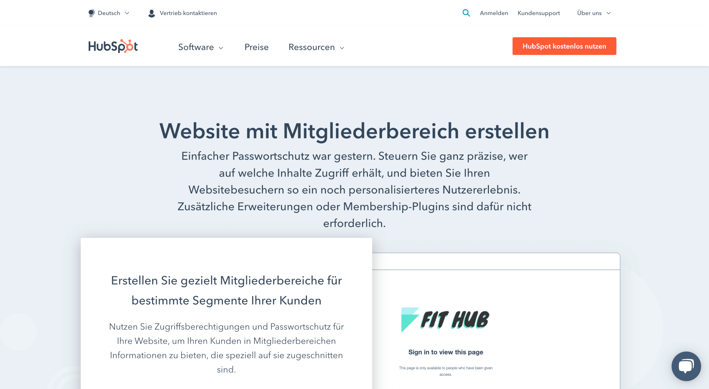 Mitgliederbereich erstellen HubSpot CMS