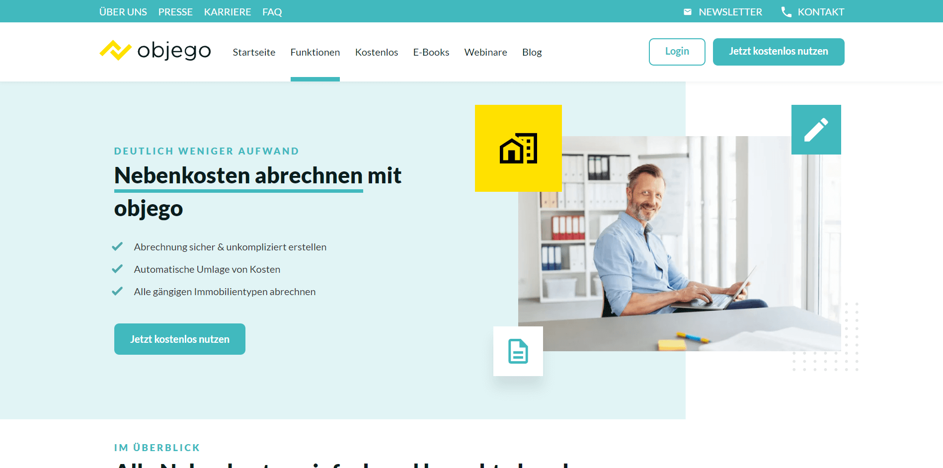 Digitale Nebenkostenabrechnung objego